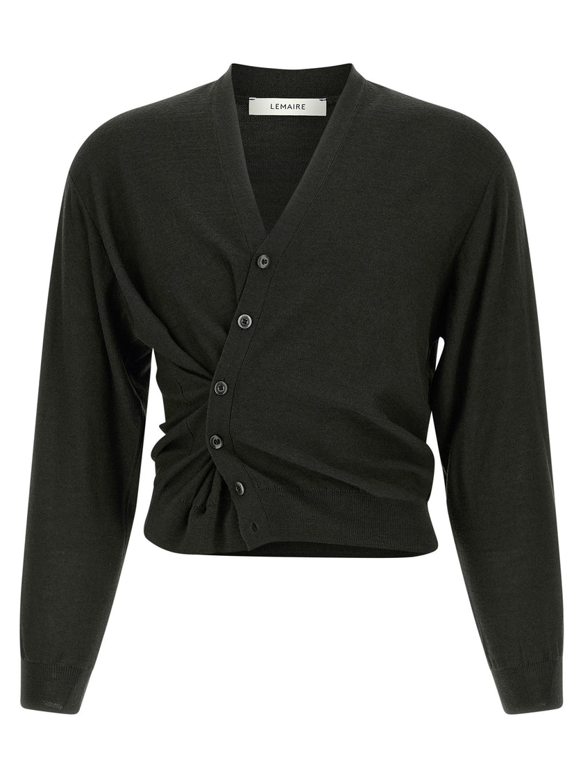 Lemaire Schwarzer Marabou-Strickjacke