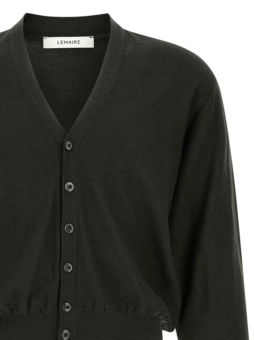 Lemaire Schwarzer Marabou-Strickjacke