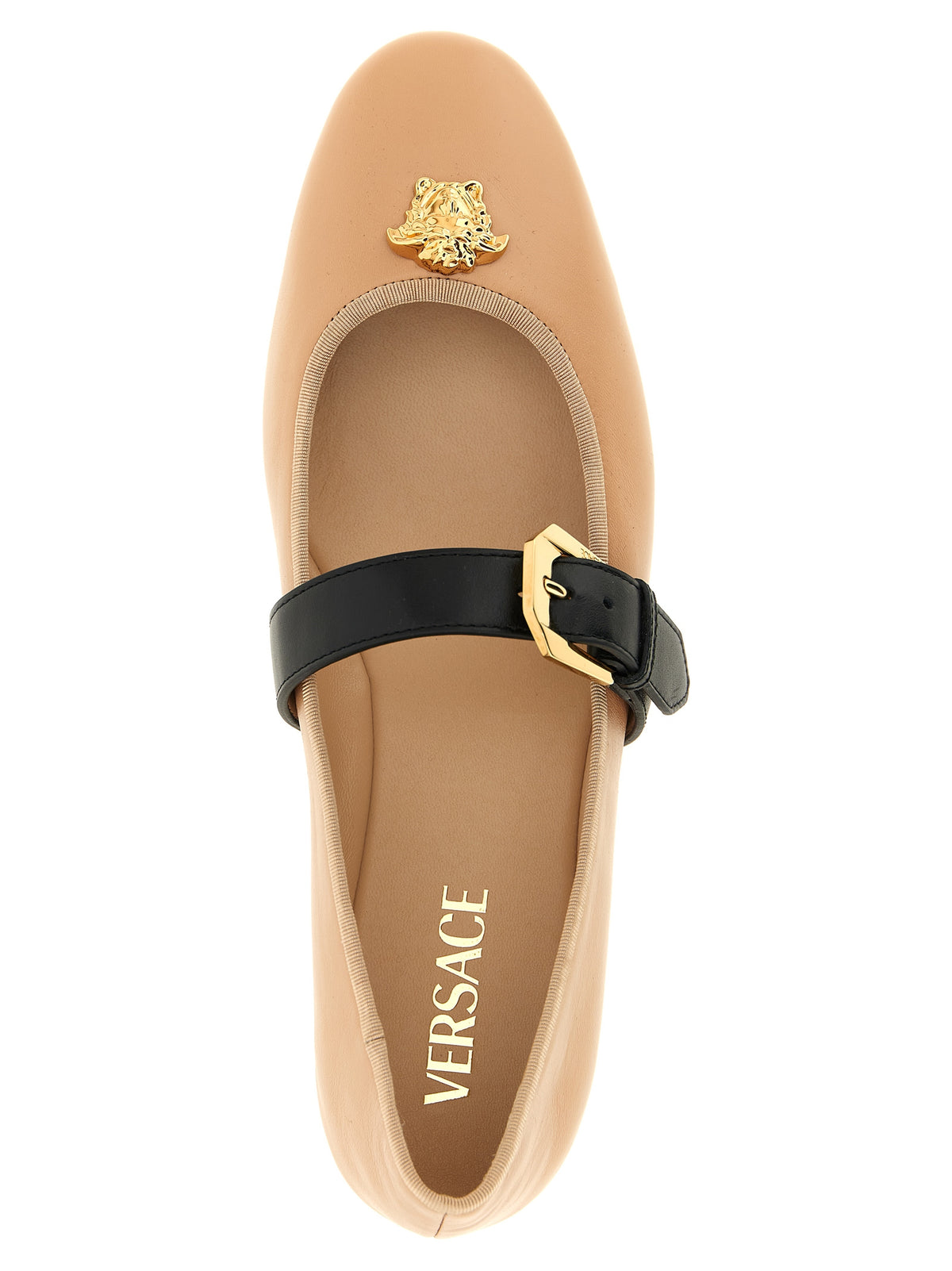 Versace Mehrfarbige Ballerinas aus Lammleder