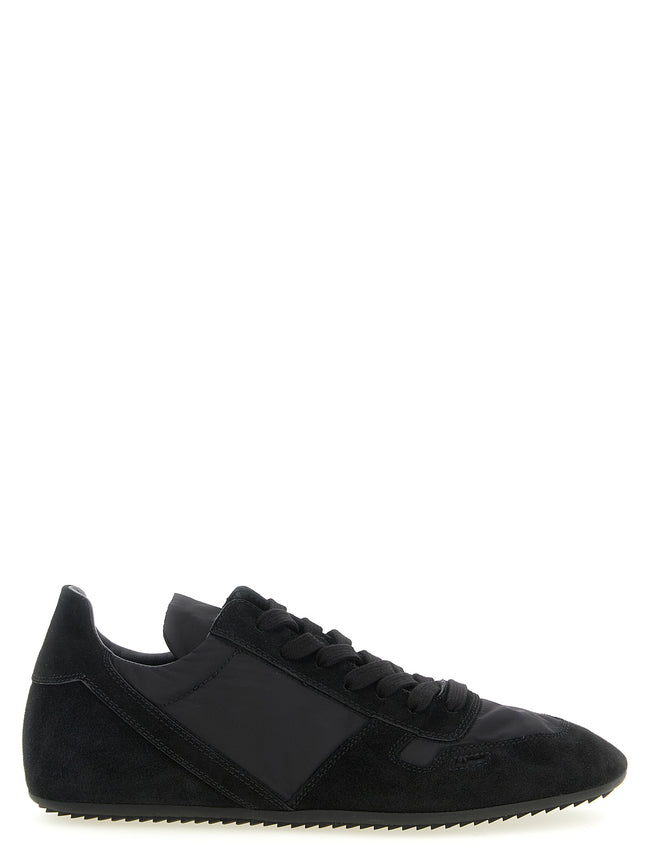 Rick Owens Schwarze Kalbsleder-Sneaker