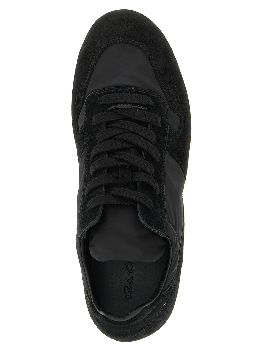 Rick Owens Schwarze Kalbsleder-Sneaker