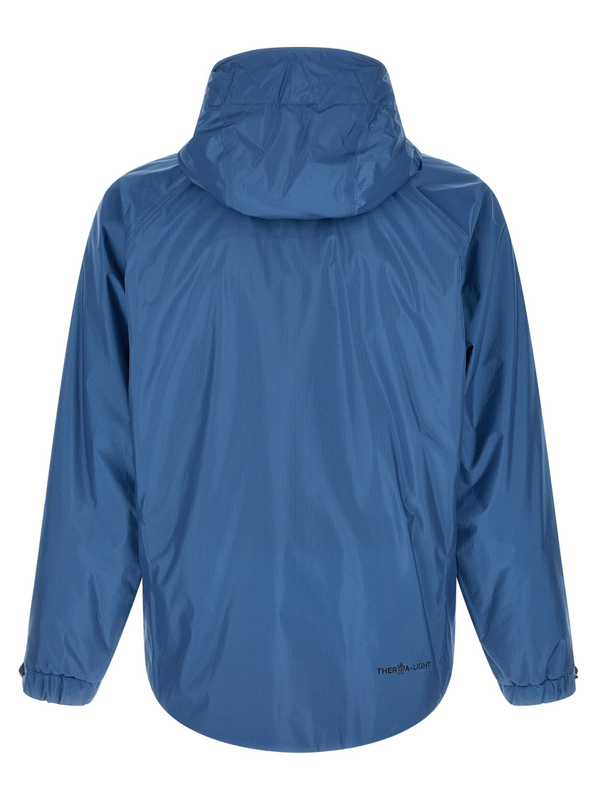 Moncler Grenoble Blaue Shell-Jacke aus Polyamid