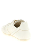 Rick Owens Weiße Low-Top-Sneaker aus Lammleder
