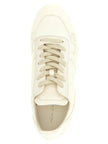 Rick Owens Weiße Low-Top-Sneaker aus Lammleder