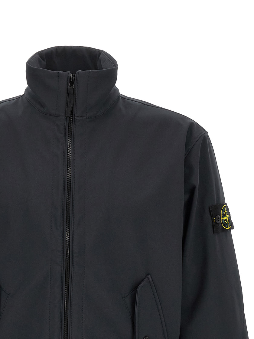 Stone Island Blaue Polyesterkleidung