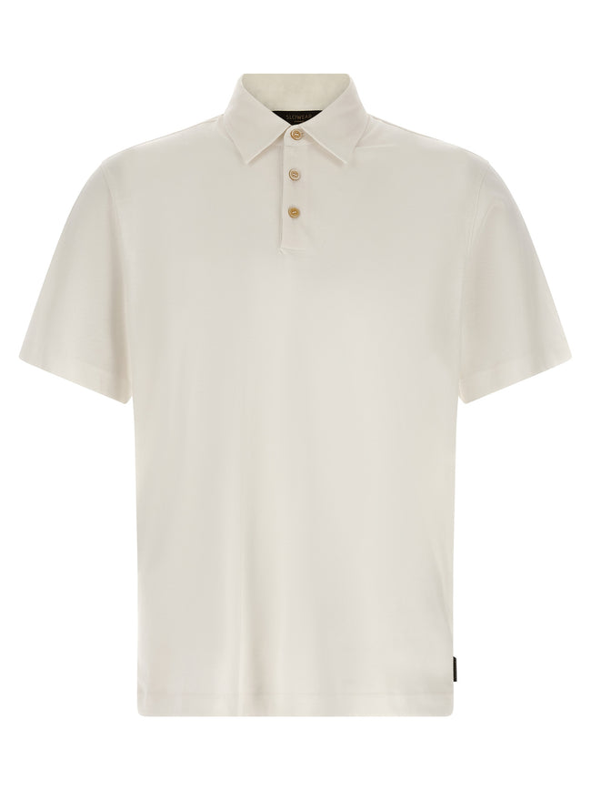 ZANONE Weißes Poloshirt aus Baumwolle