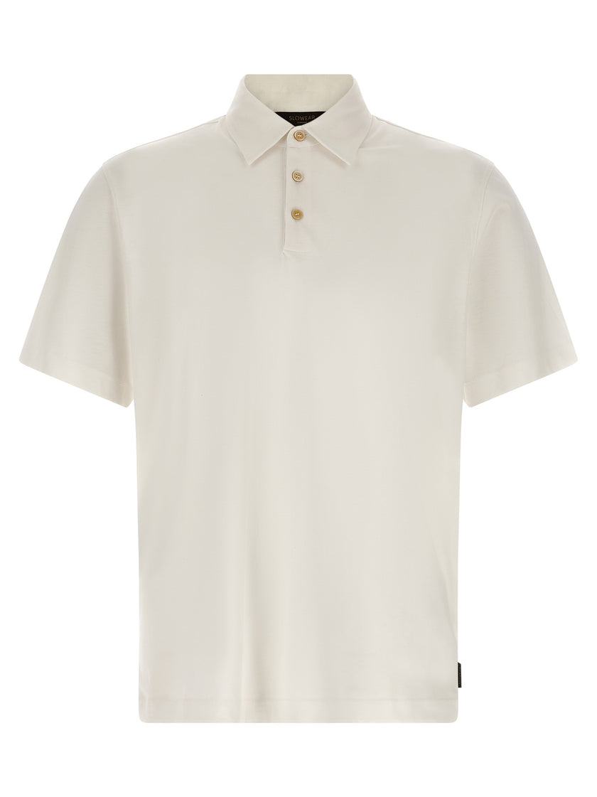 ZANONE Weißes Poloshirt aus Baumwolle