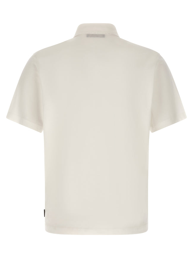 ZANONE Weißes Poloshirt aus Baumwolle