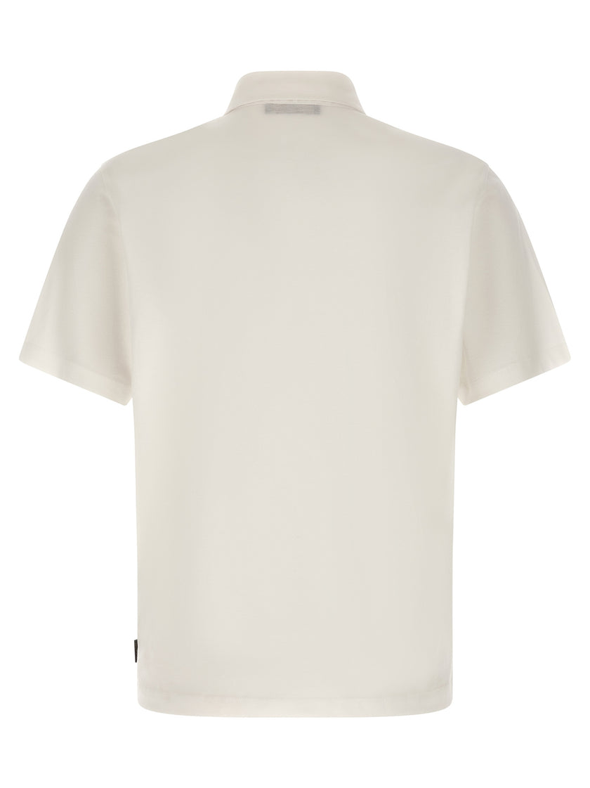 ZANONE Weißes Poloshirt aus Baumwolle
