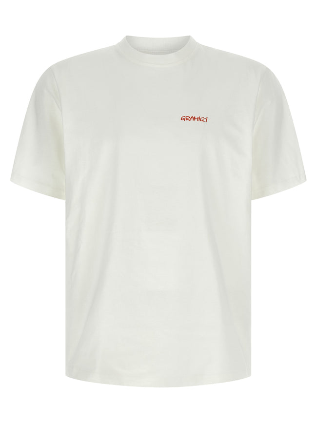 Gramicci Weißes Baumwoll-T-Shirt