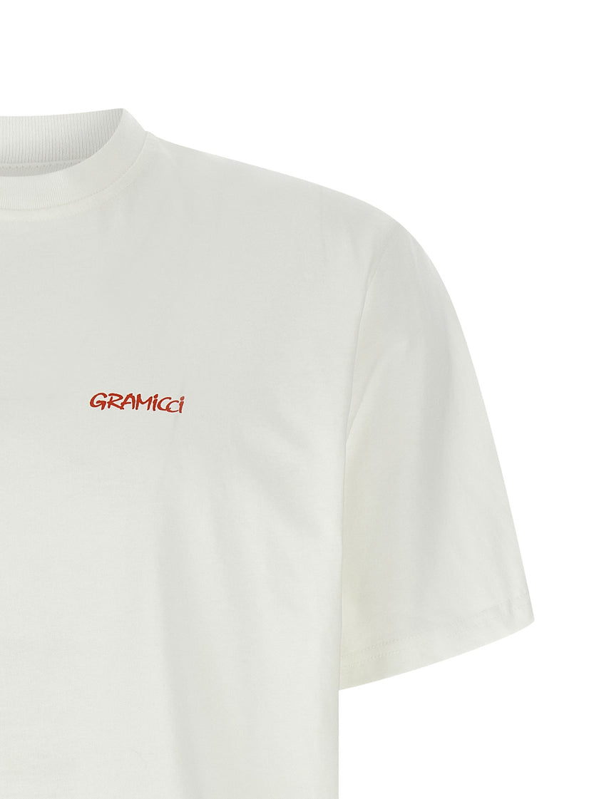 Gramicci Weißes Baumwoll-T-Shirt