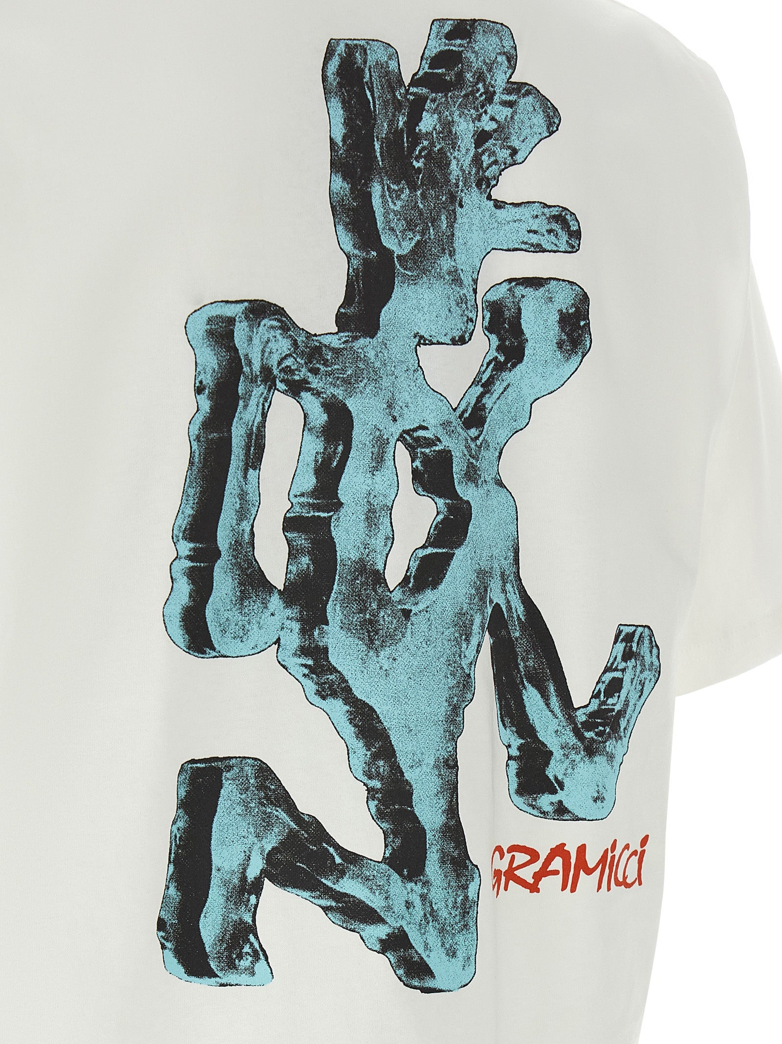 Gramicci Weißes Baumwoll-T-Shirt