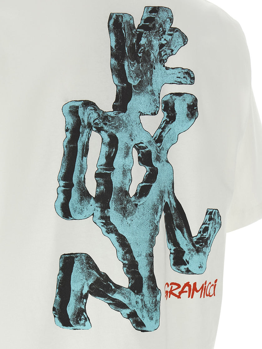 Gramicci Weißes Baumwoll-T-Shirt