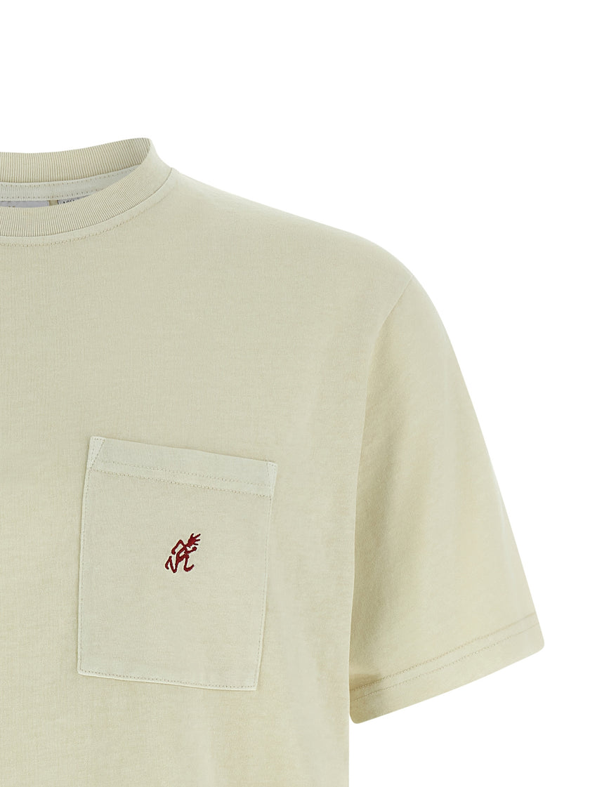 Gramicci Beiges Baumwoll-T-Shirt
