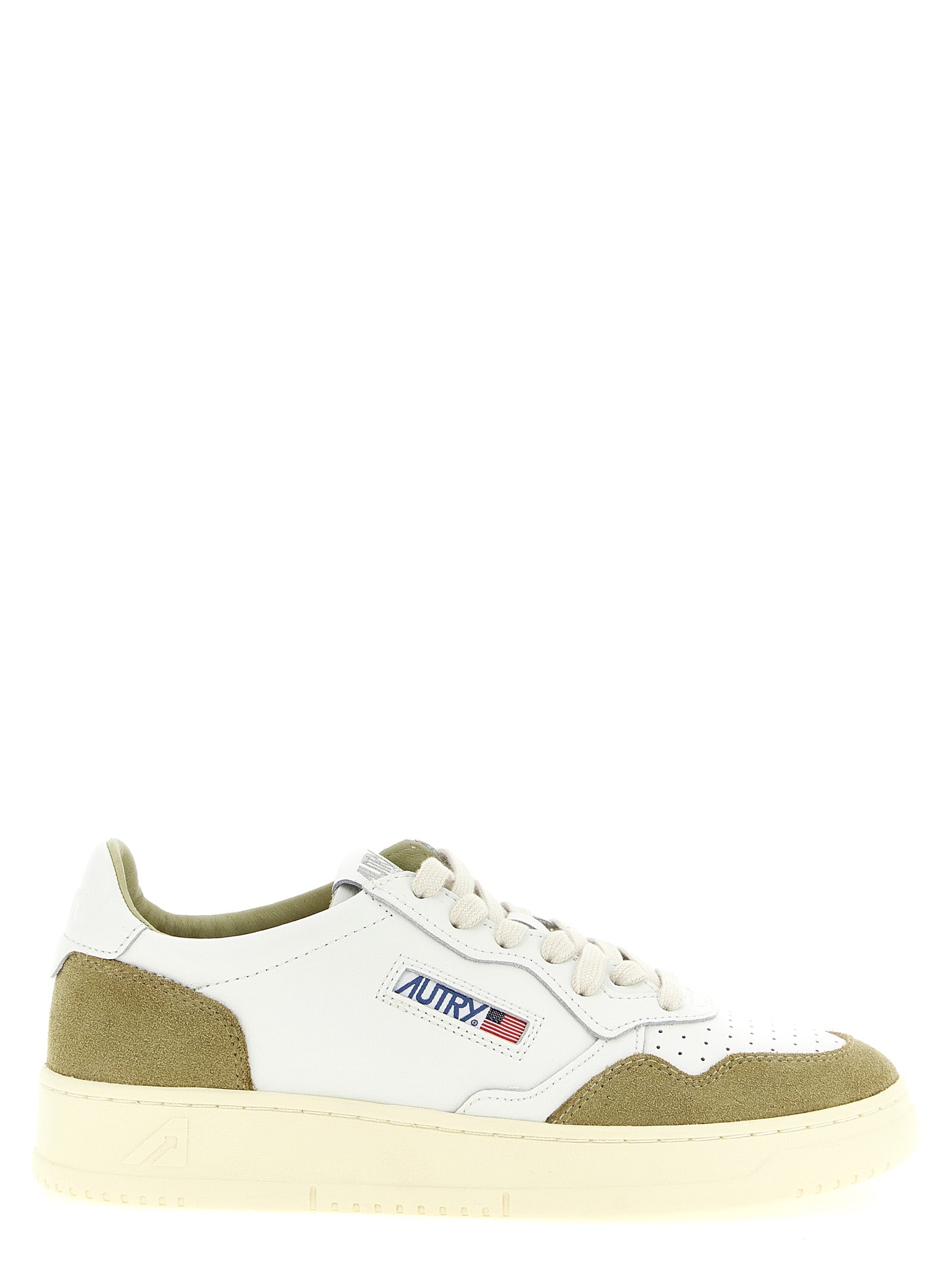 Autry Zweifarbige Low-Top-Sneaker aus Rindsleder
