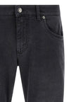 Dolce & Gabbana Schwarze Baumwoll-Jeans mit geradem Bein