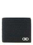 Ferragamo Schwarzes Kalbsleder Portemonnaie