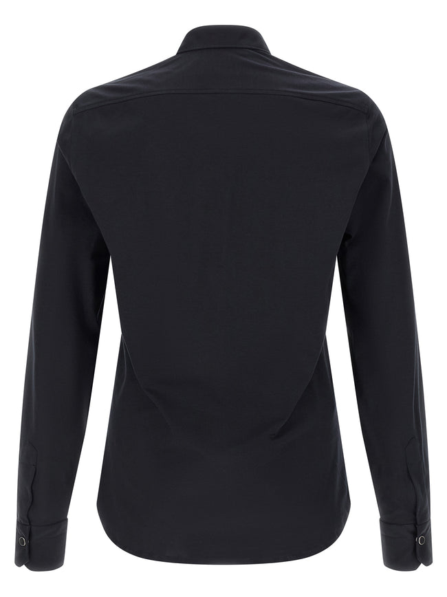Kiton Blaue Baumwollbluse