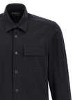 Kiton Blaue Baumwollbluse