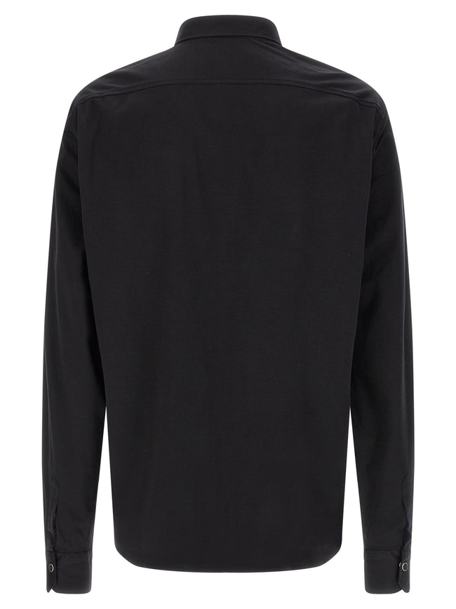 Kiton Schwarze Baumwollbluse