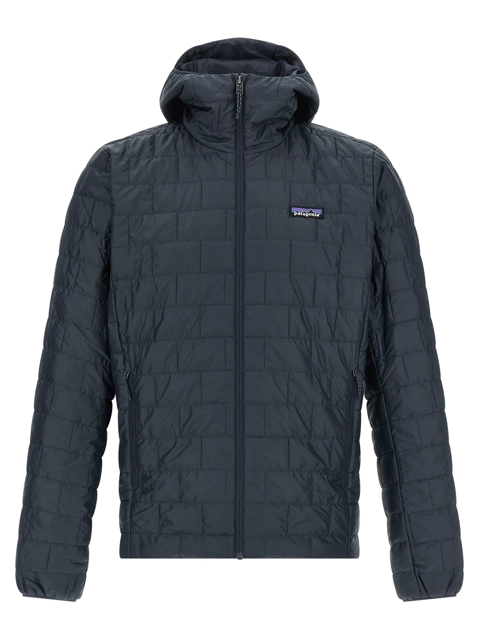 PATAGONIA Blaue Polyester-Jacke in voller Länge