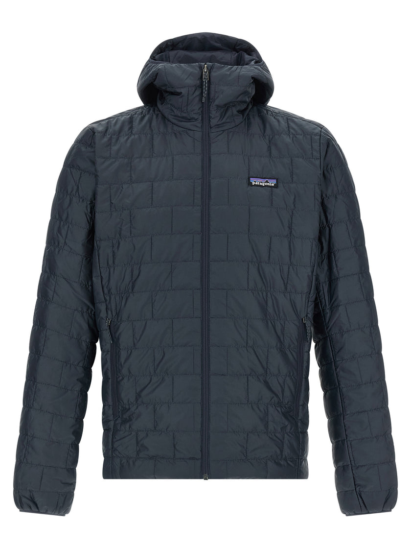 PATAGONIA Blaue Polyester-Jacke in voller Länge