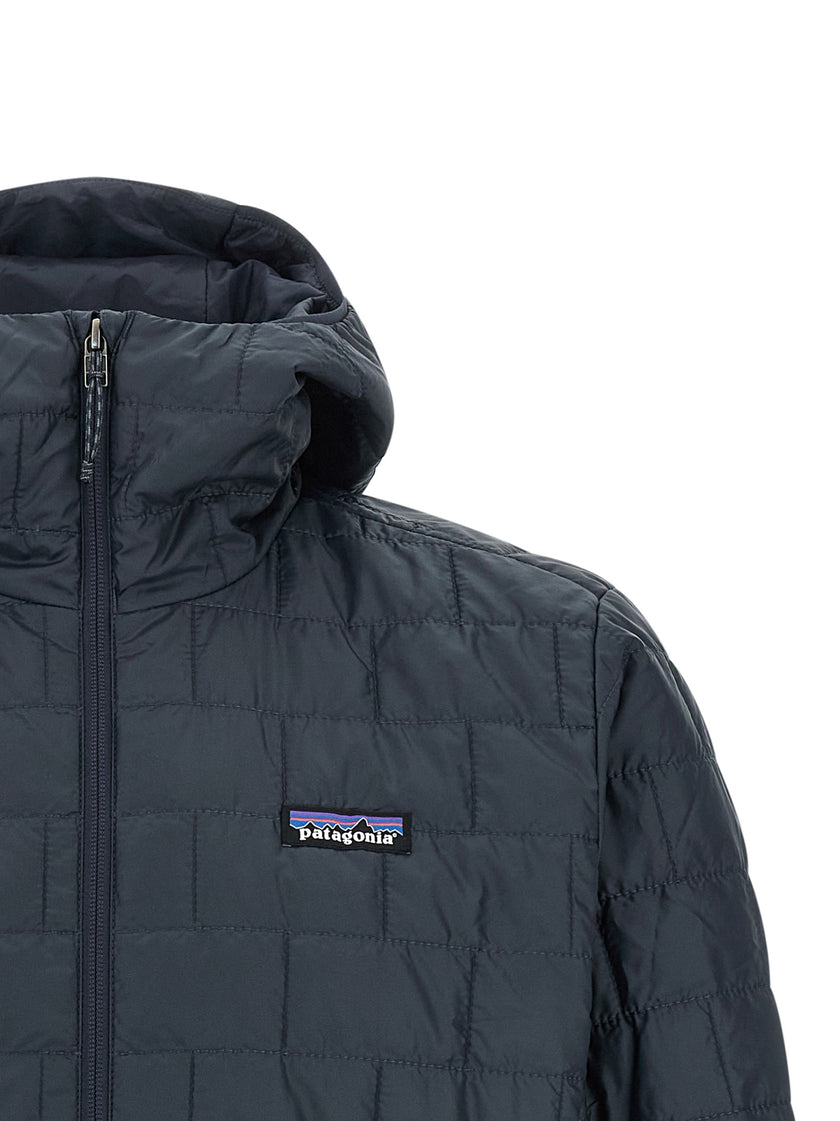 PATAGONIA Blaue Polyester-Jacke in voller Länge