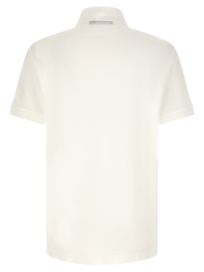 Dolce & Gabbana Weißes Poloshirt aus Baumwolle