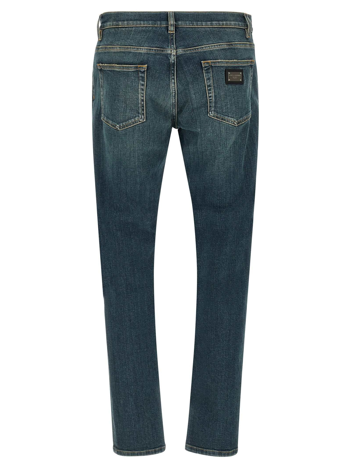 Dolce & Gabbana Blue Slim Fit Cotton Jeans