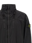 Stone Island Schwarzer Bomber aus Polyamid