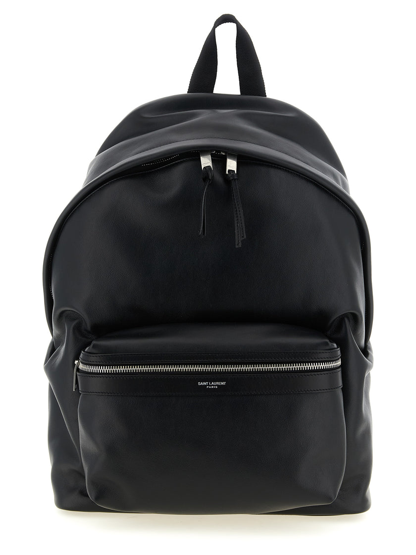 Saint Laurent Rucksack aus schwarzem Kalbsleder