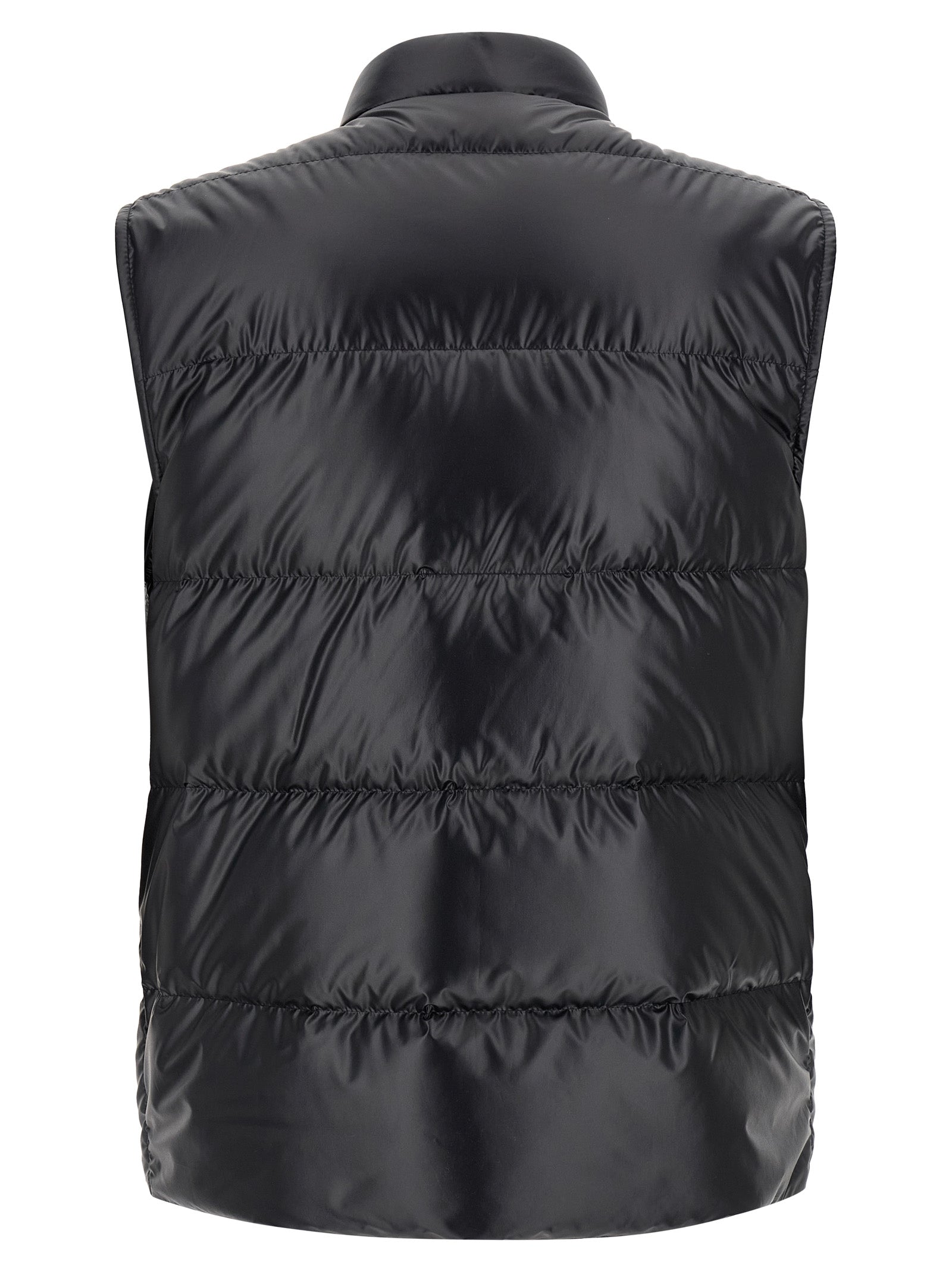 Moncler Ärmellose blaue Jacke aus Polyester