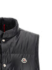 Moncler Ärmellose blaue Jacke aus Polyester