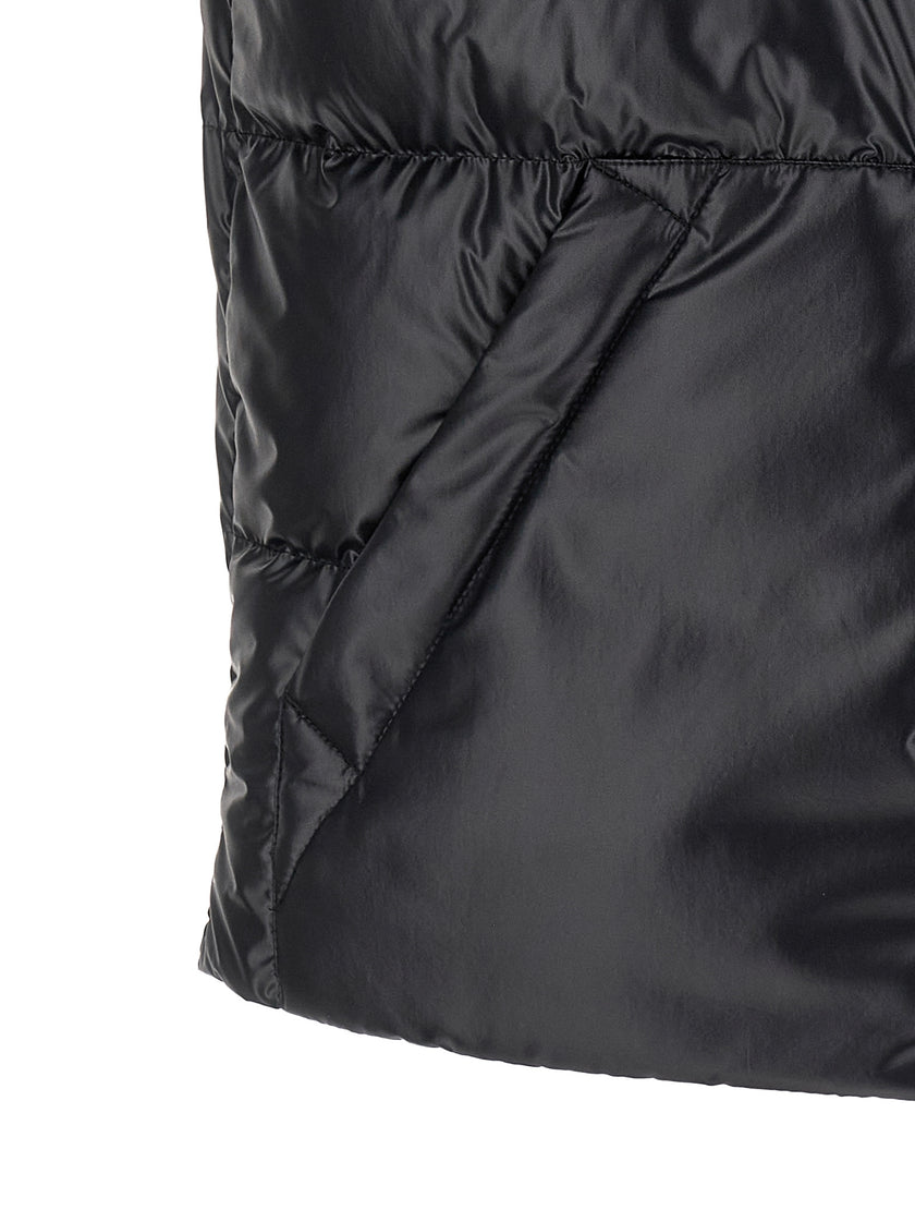Moncler Ärmellose blaue Jacke aus Polyester
