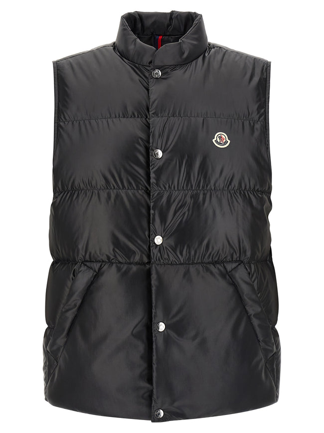 Moncler Schwarze ärmellose Jacke aus Polyester