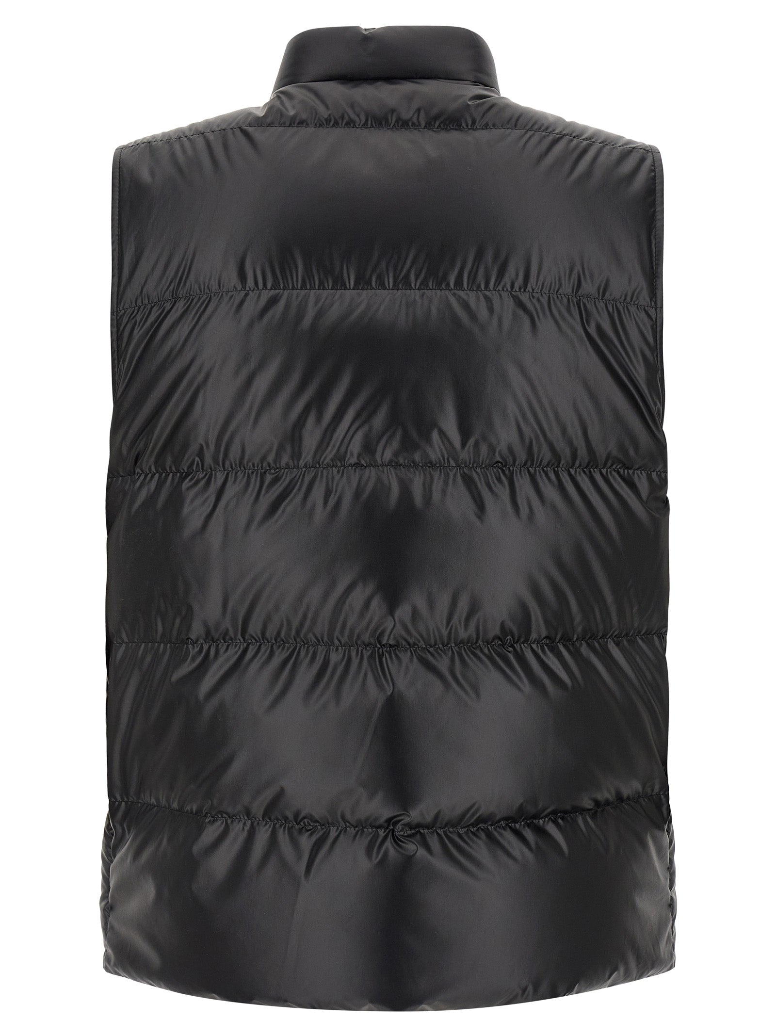 Moncler Schwarze ärmellose Jacke aus Polyester