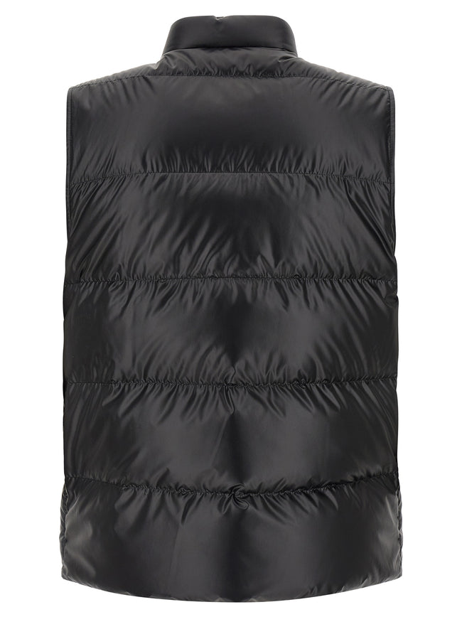 Moncler Schwarze ärmellose Jacke aus Polyester