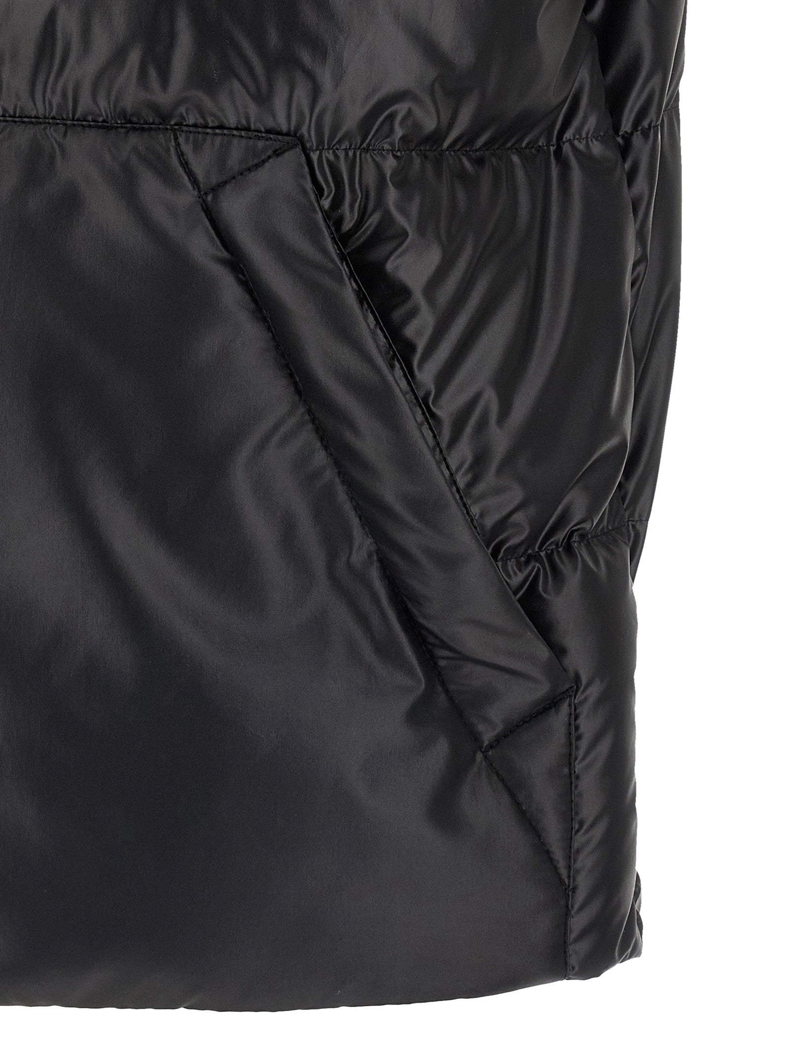 Moncler Schwarze ärmellose Jacke aus Polyester