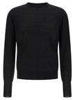 MA'RY'YA Schwarzer Cardigan aus Schurwolle