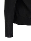MA'RY'YA Schwarzer Cardigan aus Schurwolle