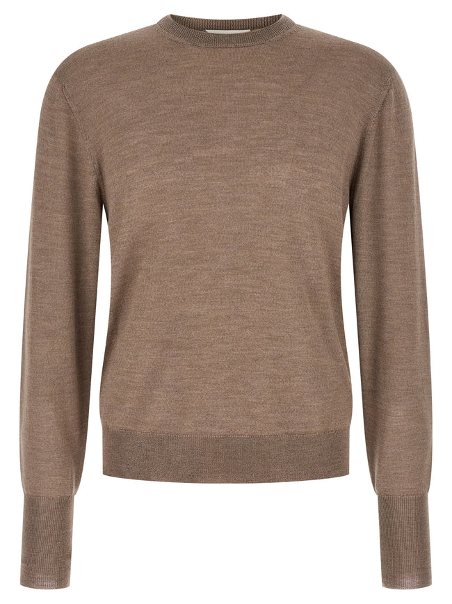 MA'RY'YA Grauer Cardigan aus reiner Schurwolle