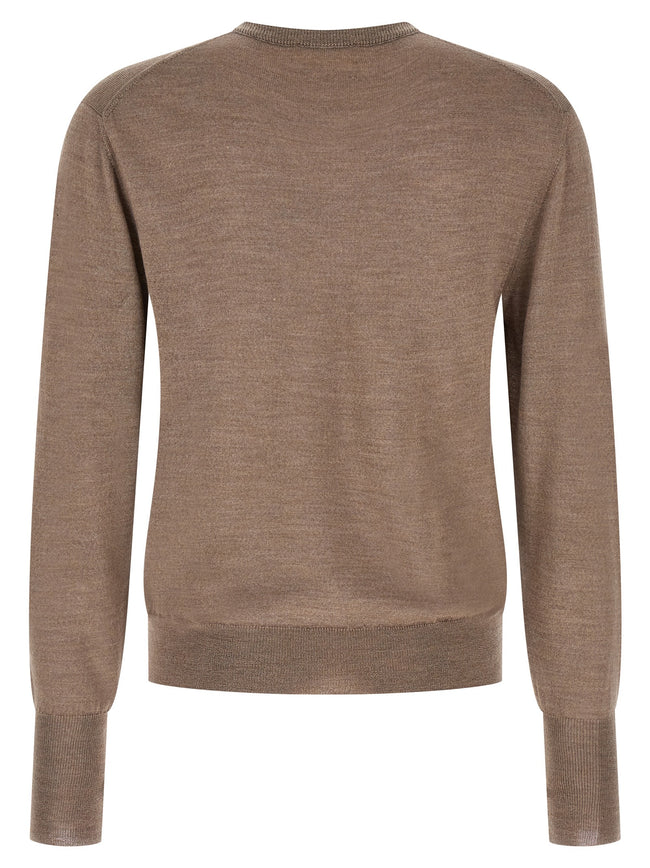 MA'RY'YA Grauer Cardigan aus reiner Schurwolle