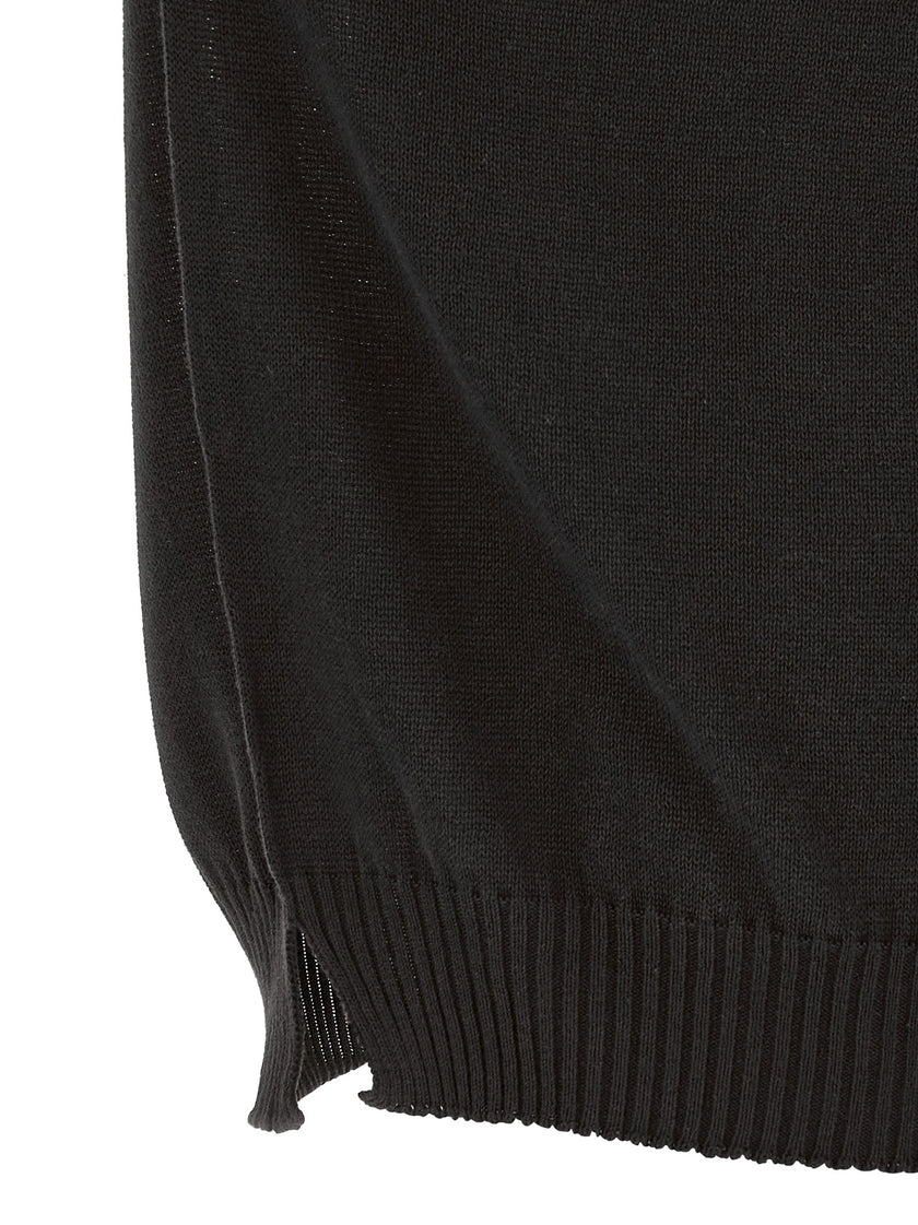 MA'RY'YA Schwarzer Baumwollcardigan