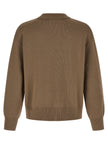 Ami Paris Beige Wollstrickjacke