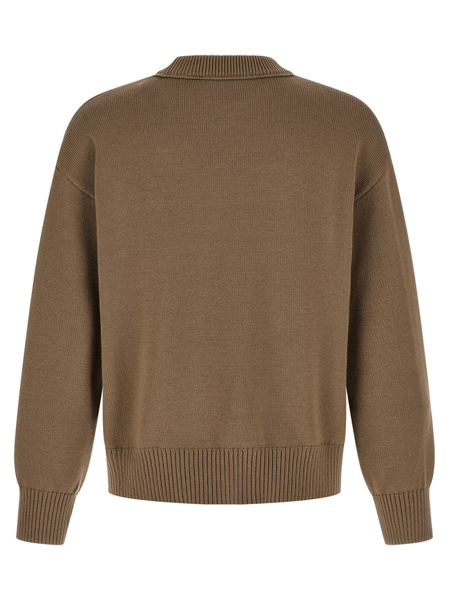 Ami Paris Beige Wollstrickjacke