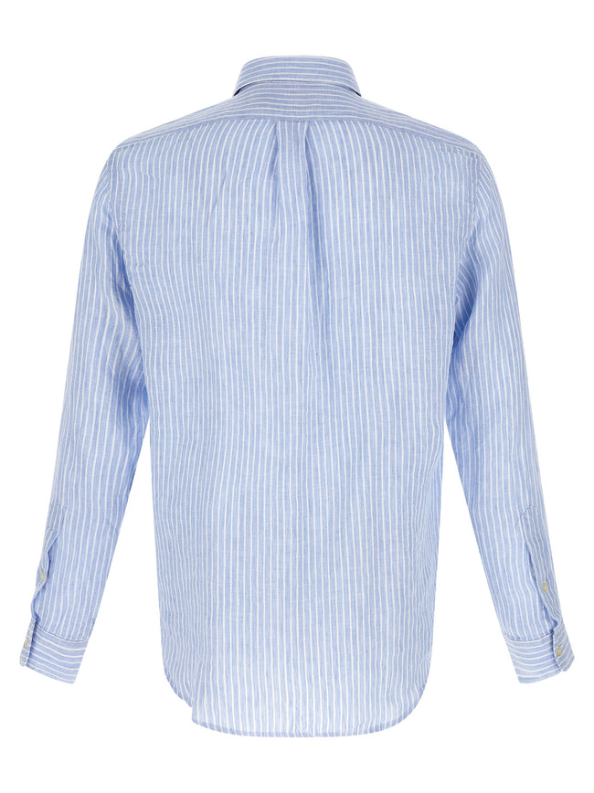 Polo Ralph Lauren Blaue Leinenbluse