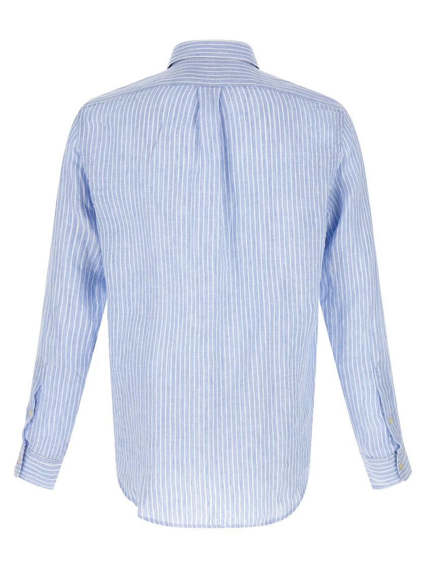 Polo Ralph Lauren Blaue Leinenbluse