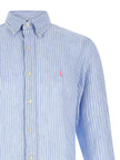 Polo Ralph Lauren Blaue Leinenbluse
