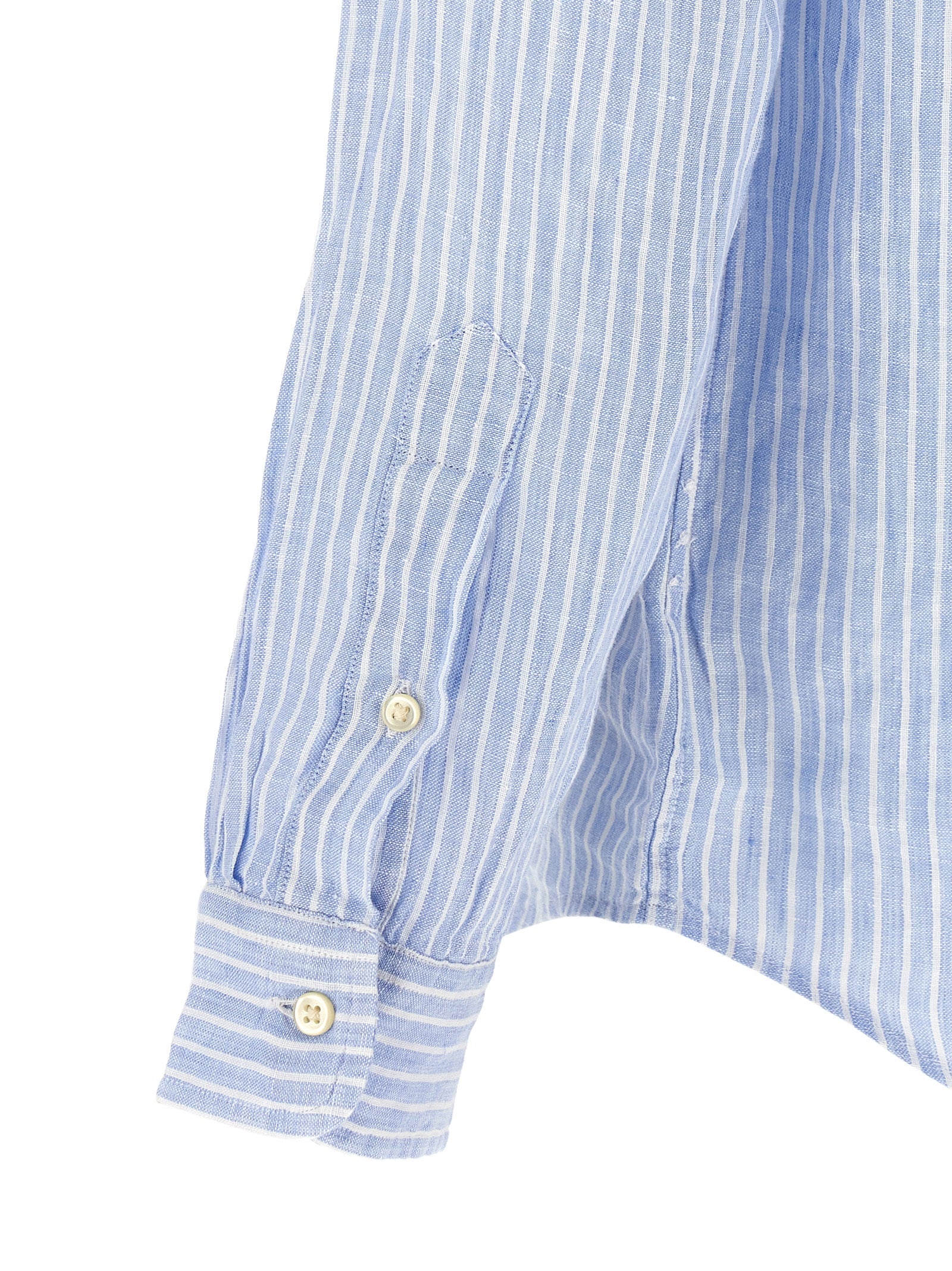 Polo Ralph Lauren Blaue Leinenbluse