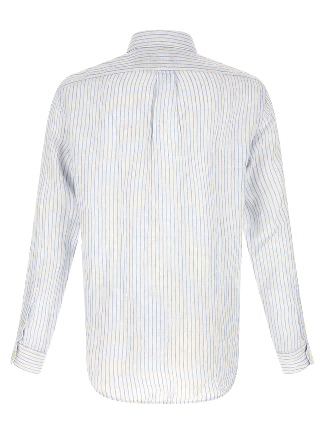 Polo Ralph Lauren Blaue Leinenbluse